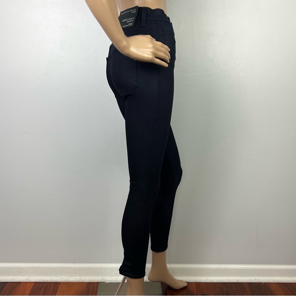 NEW VERONICA BEARD HIGH-WAISTED BUTTON FLY SKINNY JEANS - Picture 4 of 8